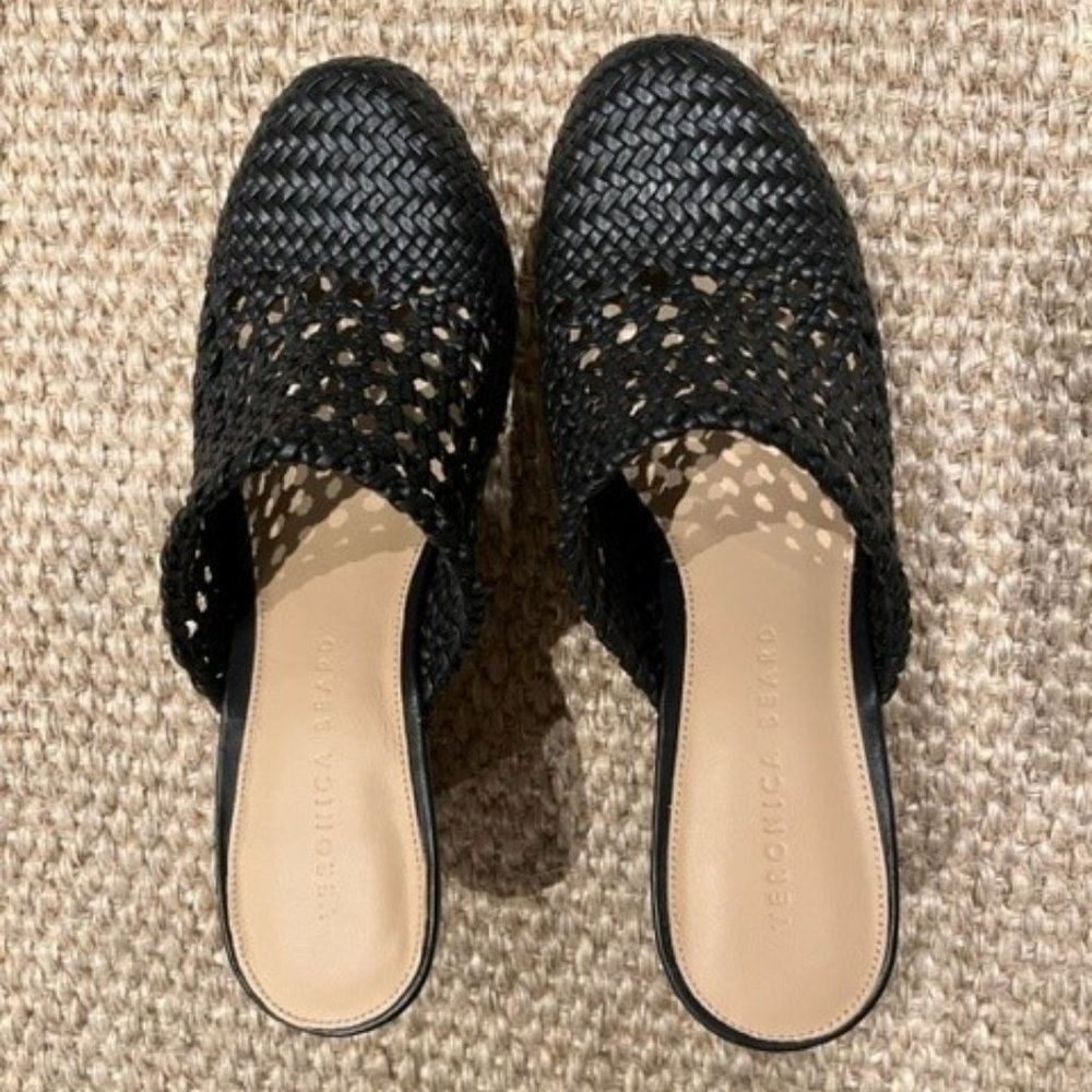 Veronica Beard Hardie Woven Mule Clogs, Size 7.5
